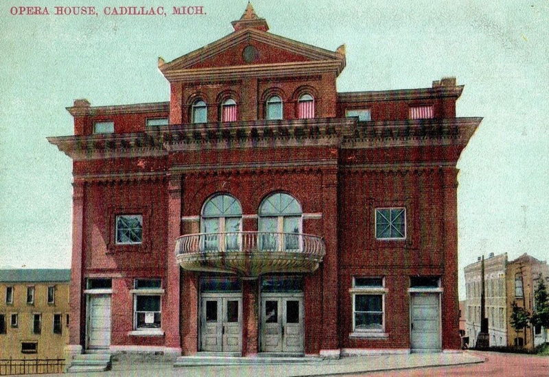 Cadillac Opera House - Postcard